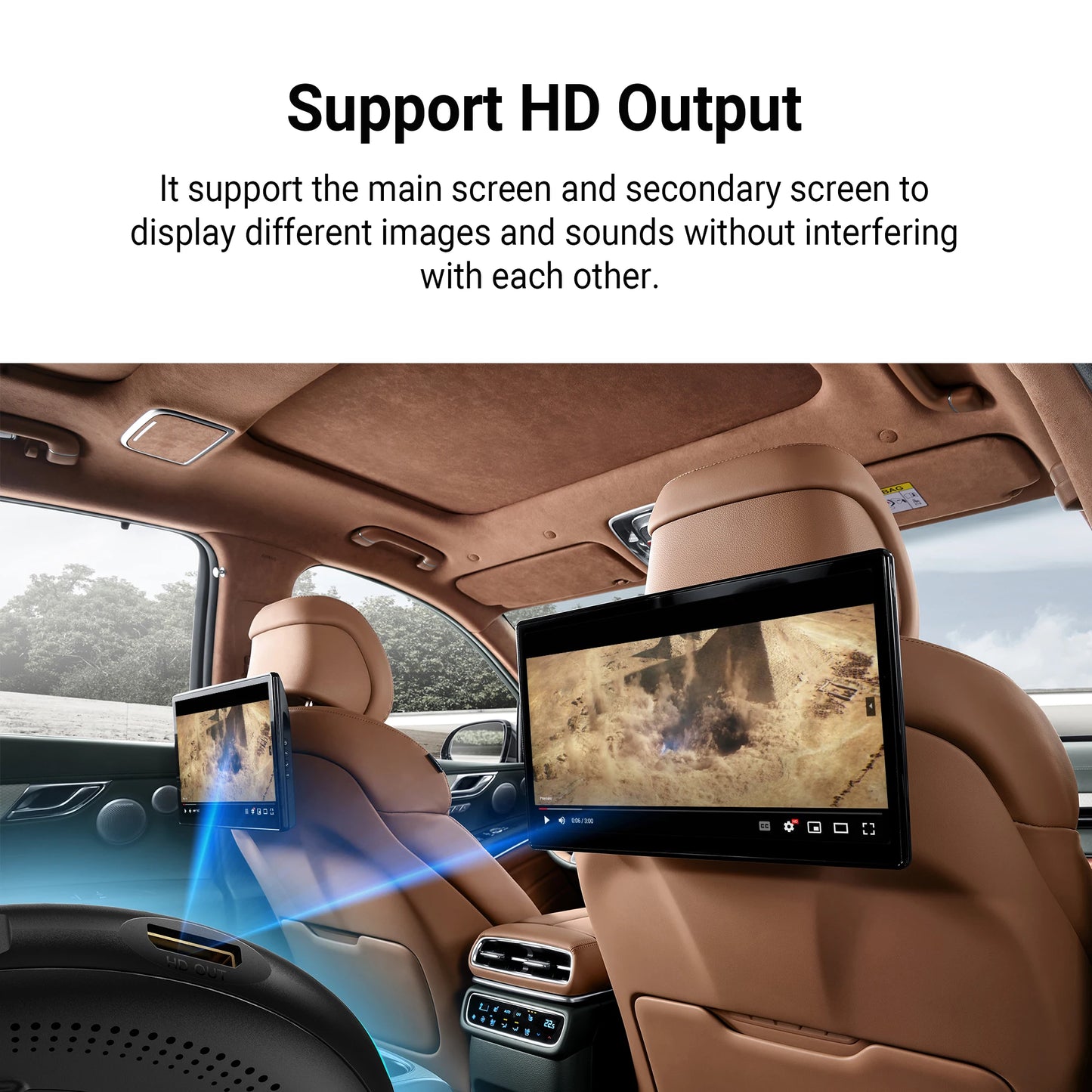 OTTOCAST P3 Android AI Box – Wireless CarPlay & Android Auto with HDMI Output, Built-in GPS, YouTube & Netflix for Car