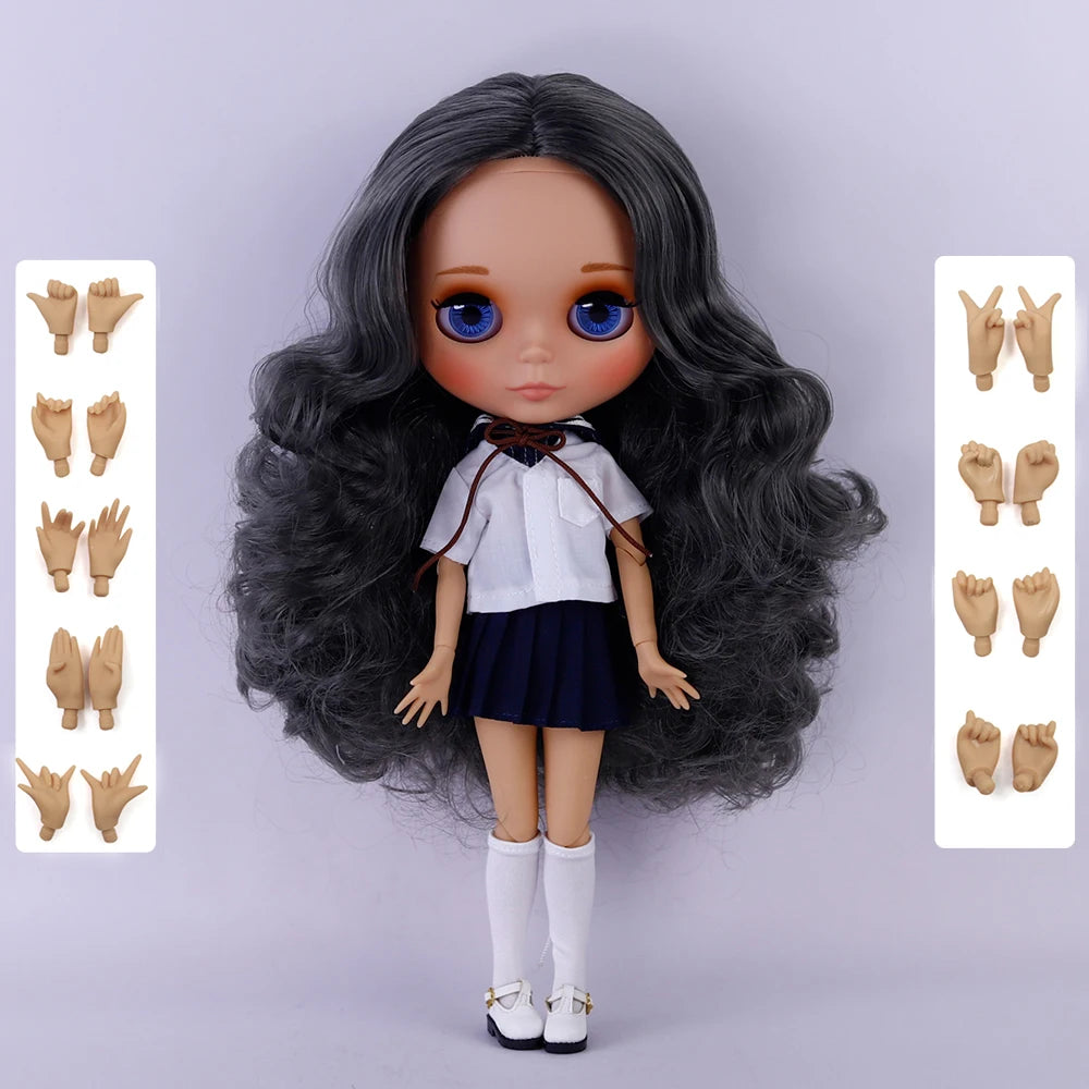 ICY DBS Blyth 1/6 Joint Doll – 30cm Tan Skin Matte Face BJD Girl Doll Toy Gift