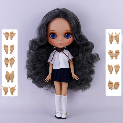 ICY DBS Blyth 1/6 Joint Doll – 30cm Tan Skin Matte Face BJD Girl Doll Toy Gift