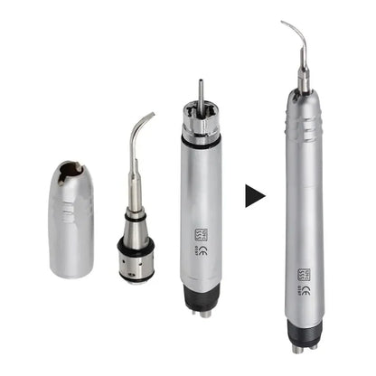 Dental Ultrasonic Air Scaler Handpiece – 2/4 Holes with 3 Tips for Teeth Whitening, Polishing & Cleaning