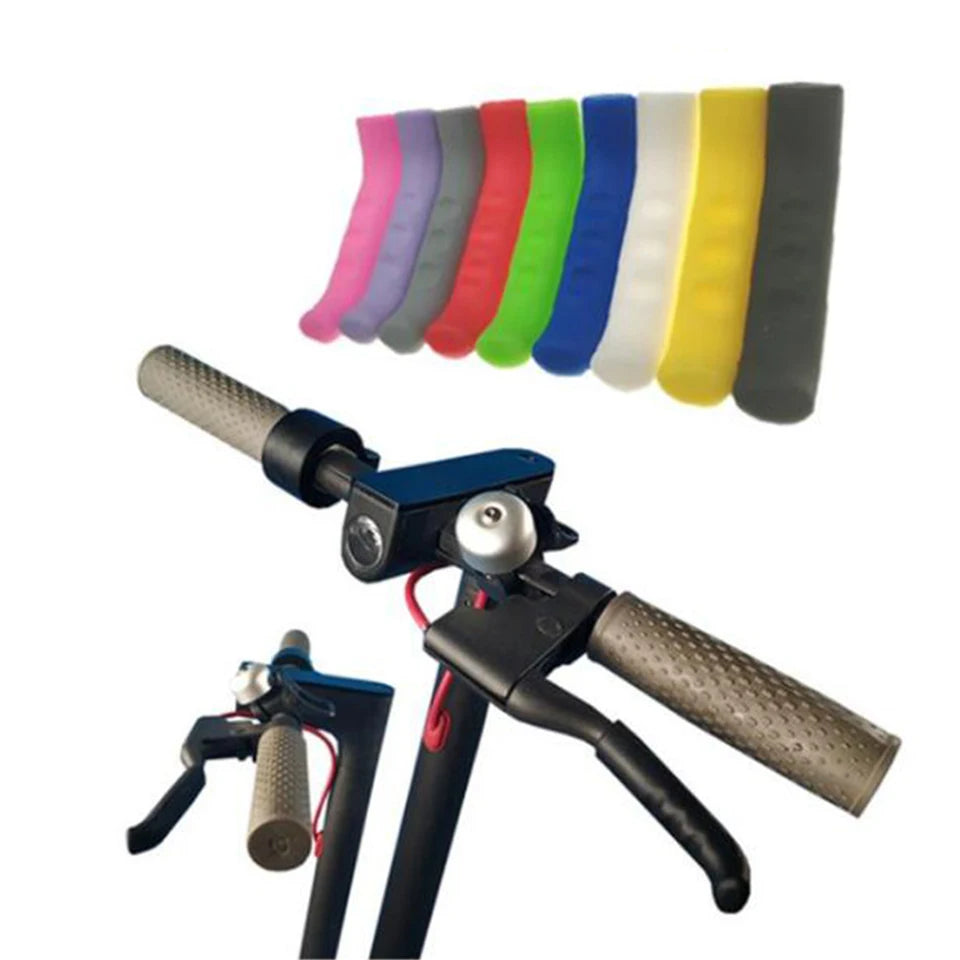 2PCS Brake Handle Grips Cover for Xiaomi M365 PRO Electric Scooter - Anti-Skid Foot Support Case, Blue Skateboard Accessories