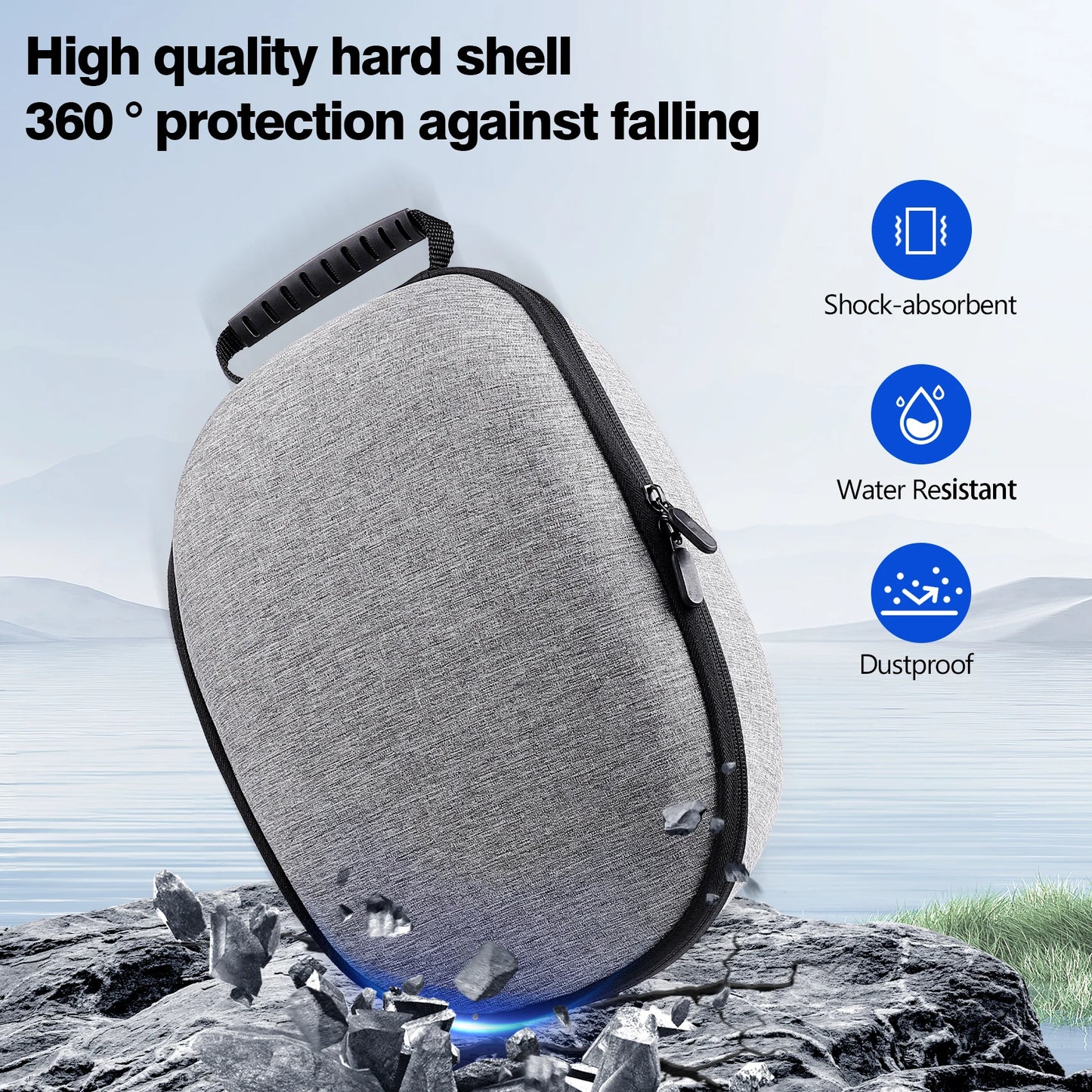 HUADAI Carrying Case for Meta Quest 3S, Quest 3 & Quest 2 – Protective VR Headset Storage
