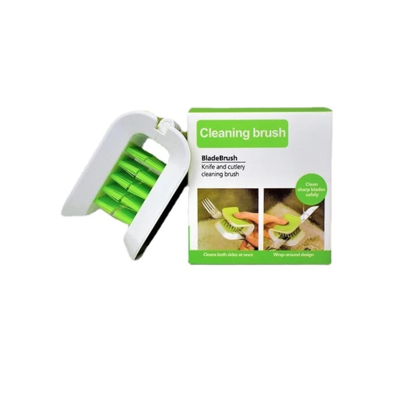 Car Interior Seat Belt Cleaning Tool - Double-Sided U-Shaped Folding Tray Sponge Diamond Brush Handguard