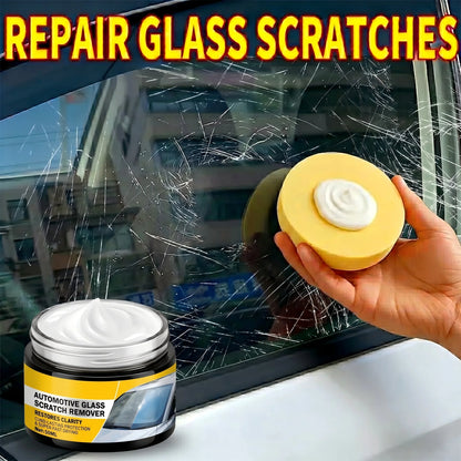 Car Glass Polishing Compound - Windshield Scratch Repair & Mirror Restoration Paste for Glass Brightening