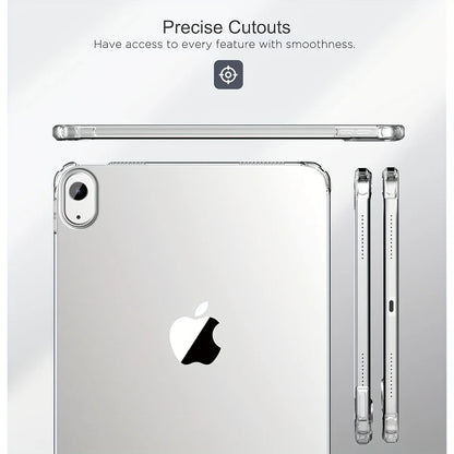 Clear iPad Case - Transparent Protective Cover for iPad A16/11th Gen, 7th–10th Gen, Air 2–5, Air 11/13 & Mini 6/7