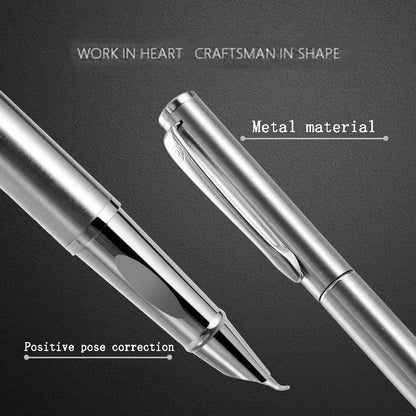 Luxury Metal Fountain Pen - Curved Nib 0.38/0.8/1.3mm Student Writing, Art, Signature & Office Stationery Pen
