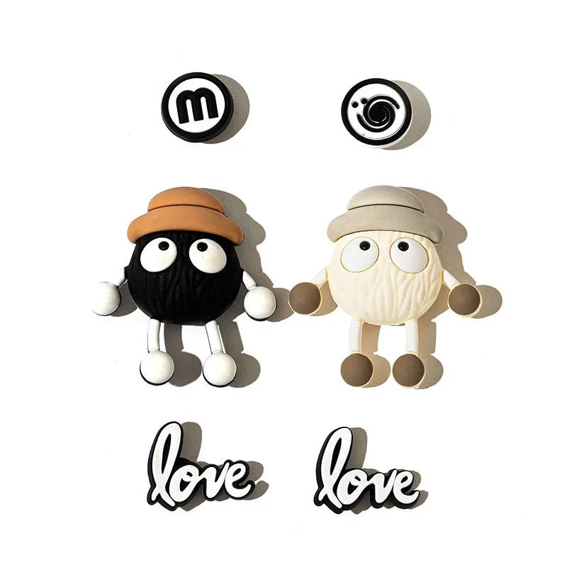 3D Shoe Charms Set – Cute Bear & Flower DIY Buckles for Slippers & Sandals, Girls’ Gift Accessories