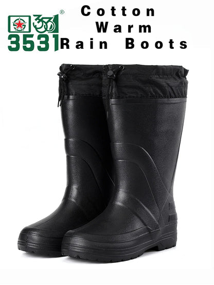 2025 Men’s High-Quality EVA Rain Boots – Non-Slip, Waterproof Winter Snow & Work Shoes with Platform