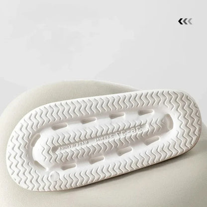 Cute Couple Pillow Slippers – Women’s Summer 2024 Non-Slip Indoor Bath Sandals with Thick EVA Sole