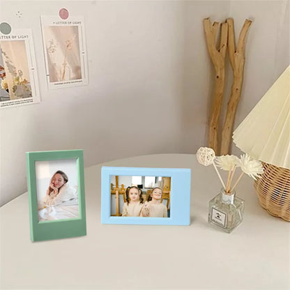 Mini Desktop Photo Frame - Photocard Holder and Scrapbook Decorative Stand for Desktop Decor