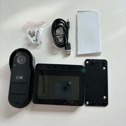 4.3" HD Wireless Video Doorbell — Night Vision, Waterproof Smart Home Intercom Camera