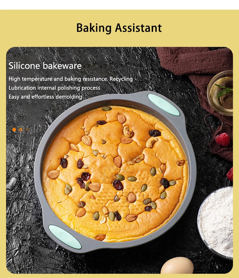 Heat Resistant Silicone Bakeware Set - Loaf, Bread, Muffin, Donut, and Cake Baking Tray Oven Pan Set