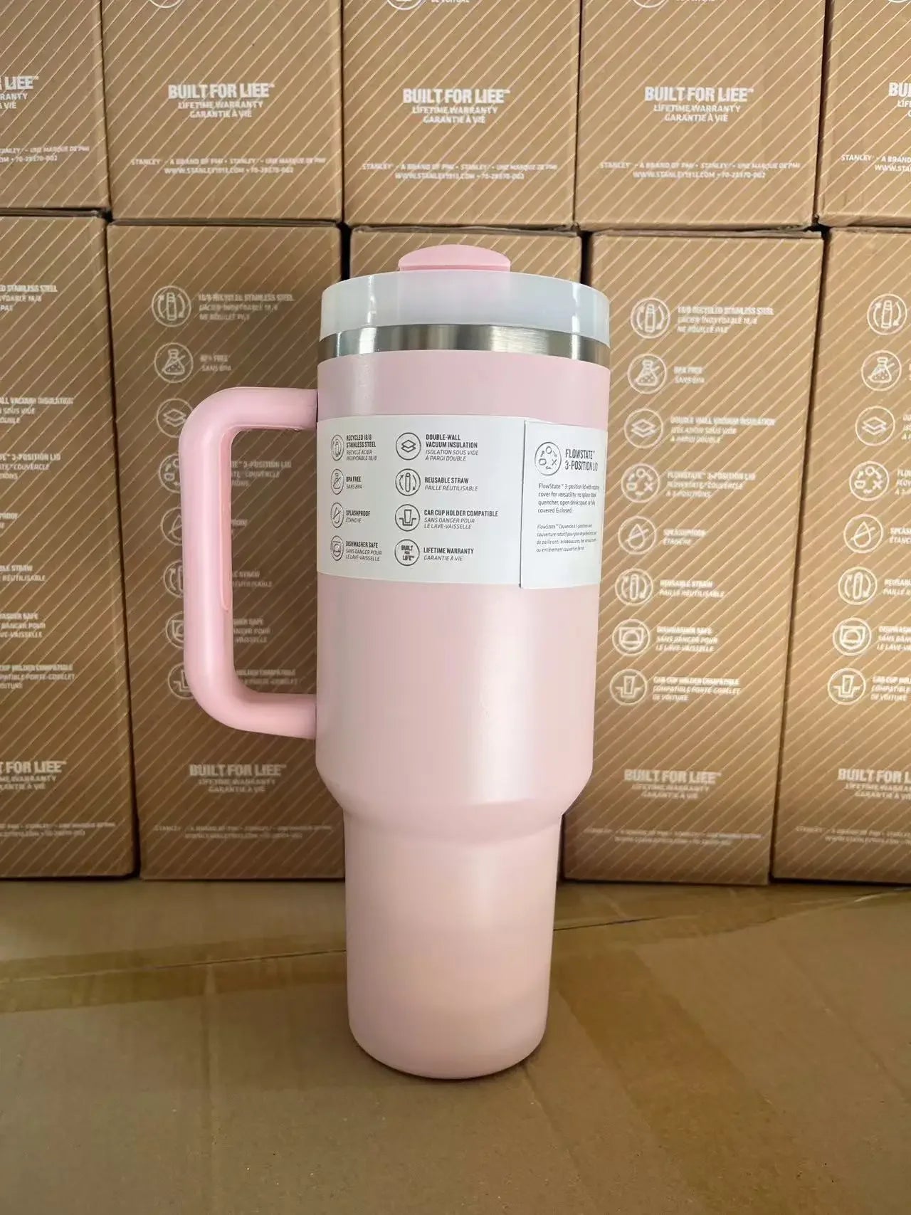 Stainless Steel Travel Mug with Straw Lid – 30oz/40oz Vacuum Insulated Car Cup, Double Wall Iced Thermal Tumbler