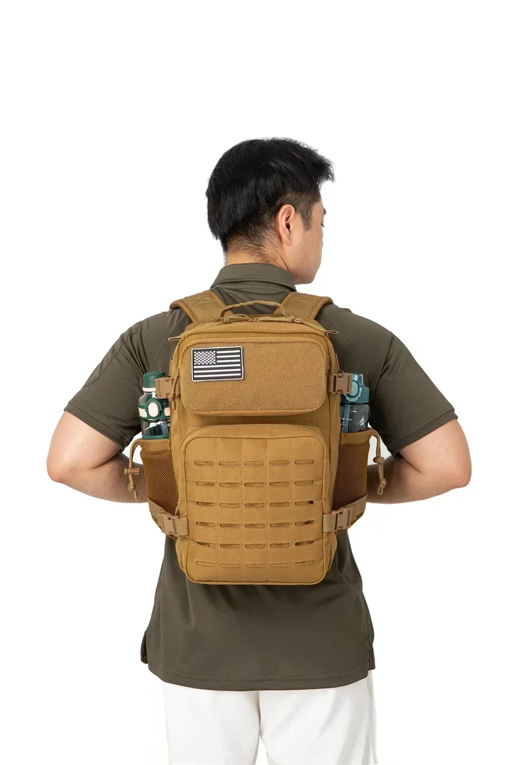 25L/45L Tactical Backpack for Men & Women – Outdoor Hiking Molle Daypack, School & Gym Rucksack with Dual Cup Holders