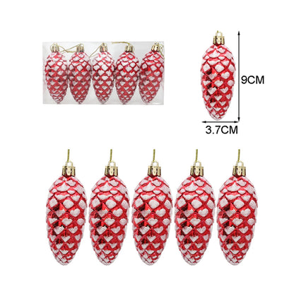 Christmas Candy Decorations – Red & Gold Candy Canes and Pine Cones for Xmas Tree and Home Decor 2025