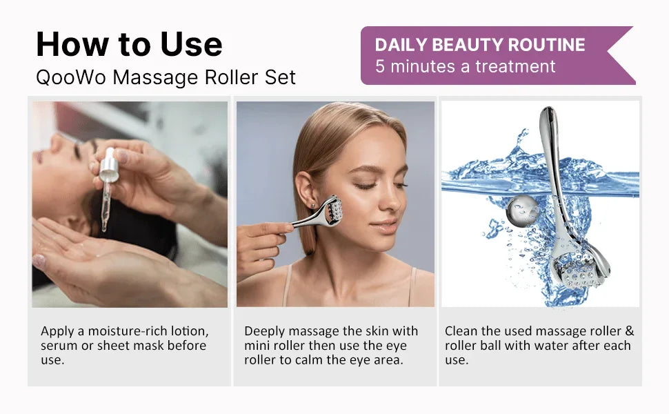 Newest Stainless Steel Full Body Ice Roller – Face & Eye Massager for Firming, Lifting, and Tightening Skin