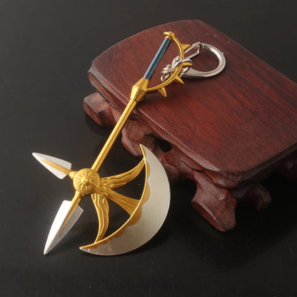 Seven Deadly Sins Escanor Rhitta Axe Keychain - Divine Axe Bottle Opener Keyring Anime Gift Accessory