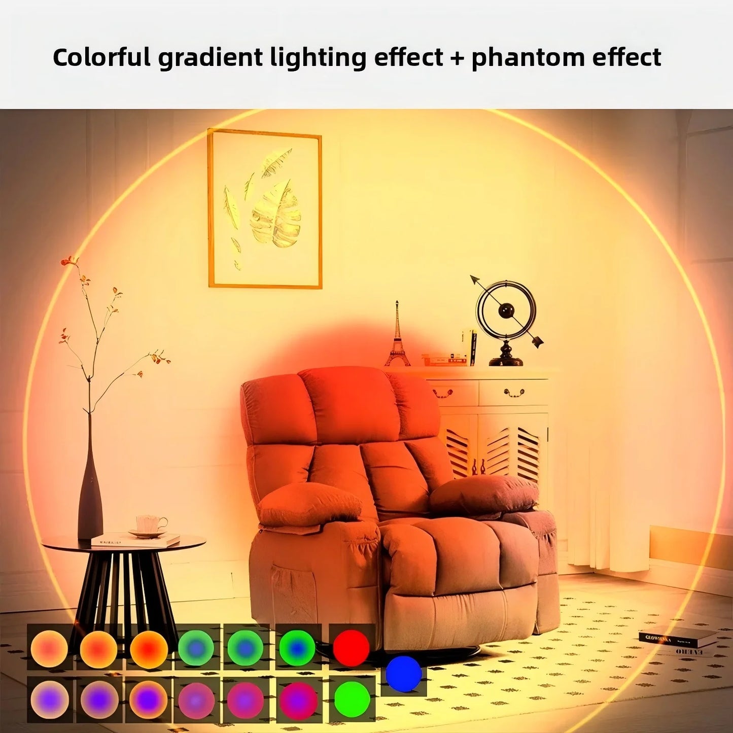 Smart RGB Gradient Night Light - Magnetic Motion Sensor Rechargeable Wall Lamp for Bedroom, Bathroom & Closet