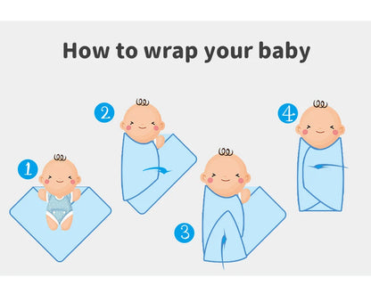 Baby Cotton Knitted Blanket 90x70cm – Newborn Swaddle Wrap for Boys & Girls, Stroller & Nursery Cuddle Quilt
