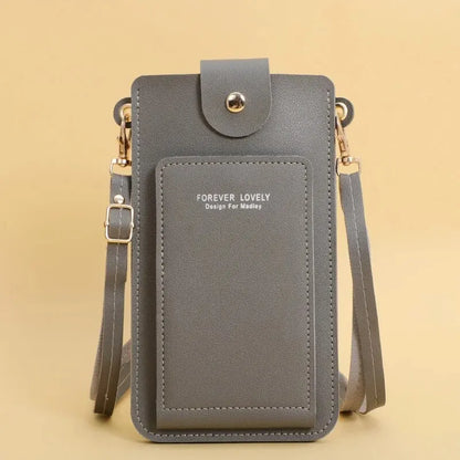 Women's Soft Leather Wallet & Touch Screen Phone Purse – Crossbody Shoulder Bag Handbag