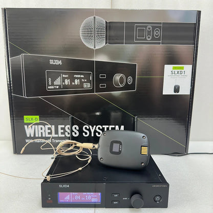 SLXD Wireless Microphone System – 500/600/800MHz 4-Pin Headset with KSM8/Beta58, Professional Audio for Stage & Karaoke