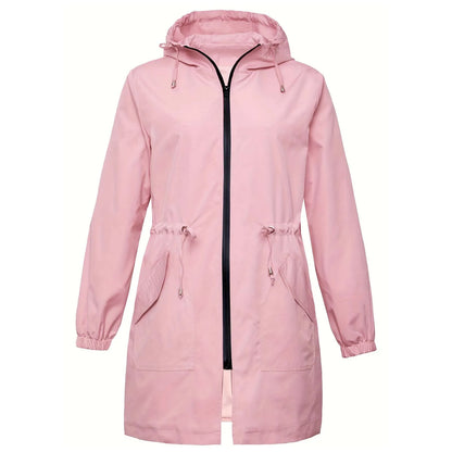 Women’s Softshell Jacket - Lightweight Hooded Windbreaker Raincoat for Outdoor Wear