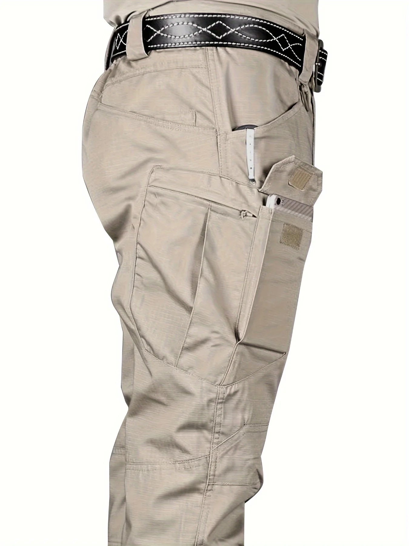 Men's Outdoor Tactical Pants — Multi-Pocket, Water-Repellent, Wear-Resistant Hiking & Sweatpants