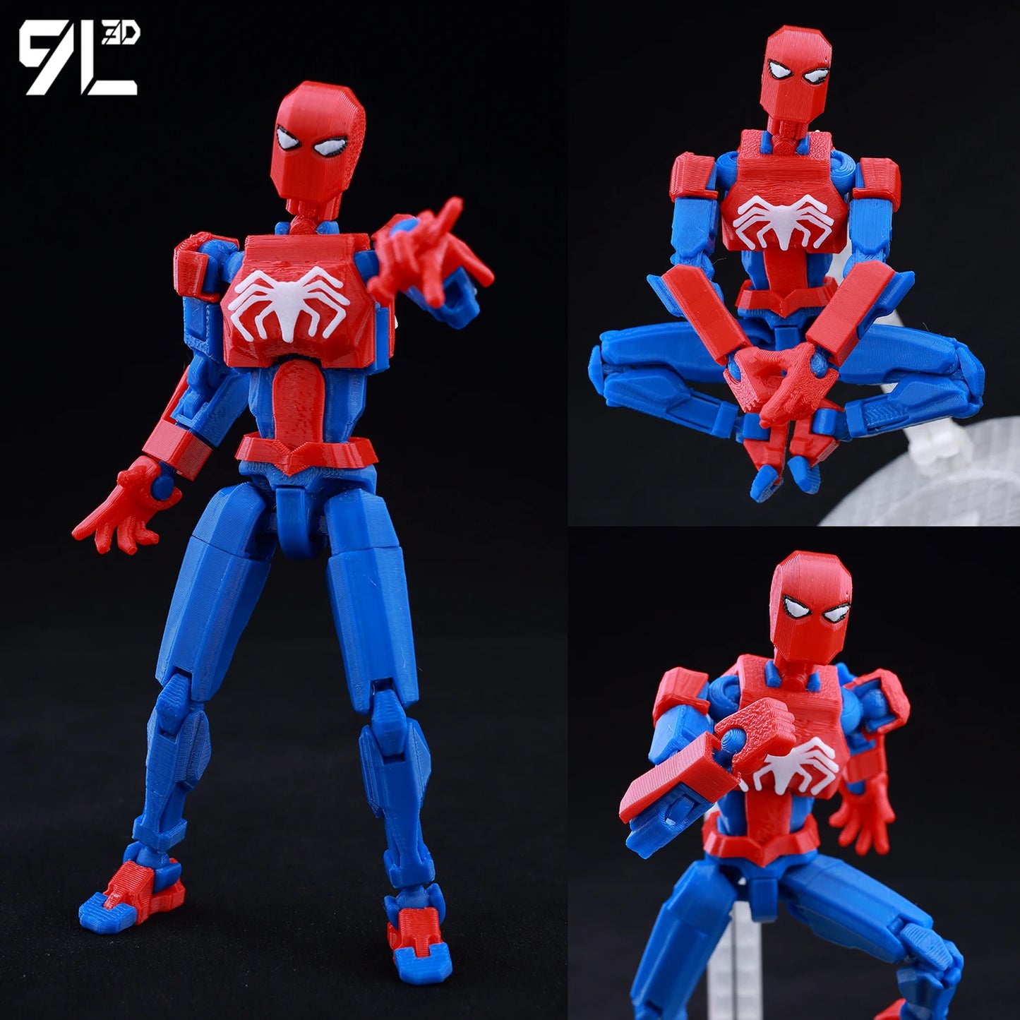 9L3D Lucky13 T13 Action Figures — 3D Printed Deadpool, Wolverine, Batman, Spider-Man & Venom Anime Model Toys, Collectible Gift