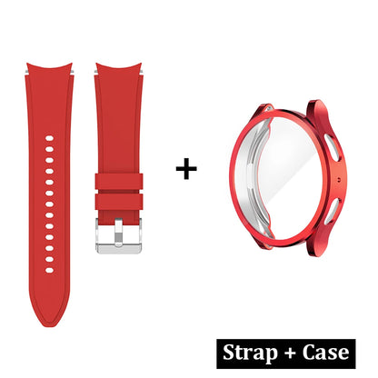 Samsung Galaxy Watch 4/5/6/7 TPU Protective Case - All-Around Cover with Sport Band for Galaxy Watch 6 Classic 43/47mm