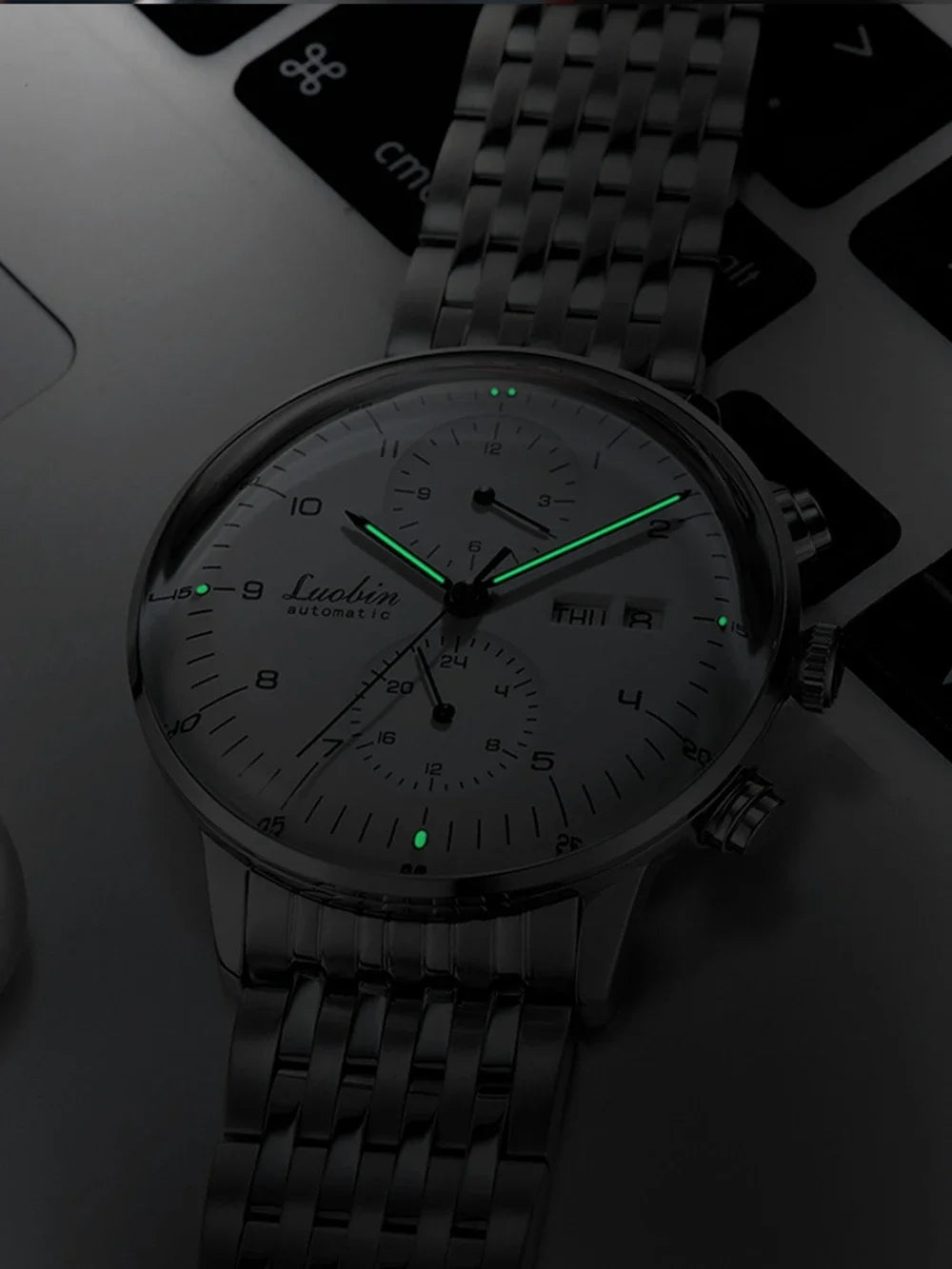 Men’s Fashion Mechanical Watch — 2023 Business Automatic Stainless Steel Luminous Designer Wristwatch