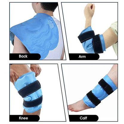 Reusable Gel Knee Ice Pack — Hot & Cold Compress for Knee Pain Relief & Foot Care