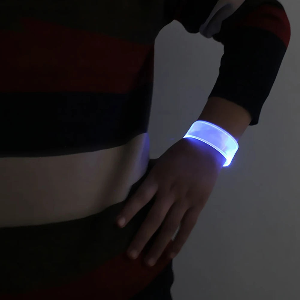 Silicone Sound Controlled LED Light Bracelet - Light-Emitting Bracelet for Entertainment Parties, Wristband with Halloween Theme