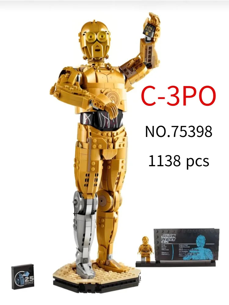 1138PCS UCS Star Battle C-3PO Robot Building Block – Union Assemble Puzzle Model Toy, Birthday & Christmas Gift