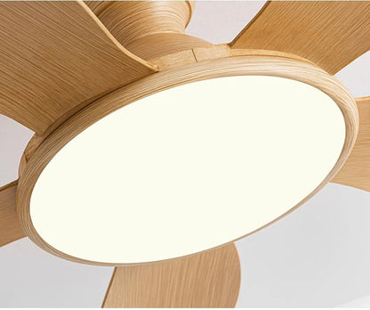 52-inch Modern LED Ceiling Fan — 60W Low Floor DC Motor, 35W Light, Remote Control, 110-220V
