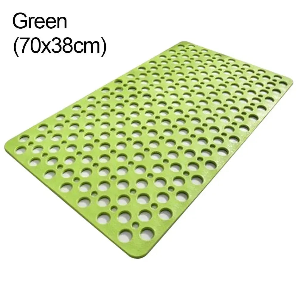Non-Slip Bath Mat with Drain Holes – Easy Clean Bathtub Mat with Suction Cups for Bathroom Safety