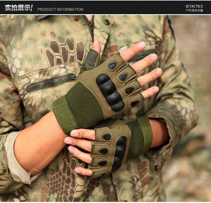Fitness Anti-Slip Cycling Gloves – Wear-Resistant Tactical Sports & Climbing Half Finger Gloves for Outdoor Use