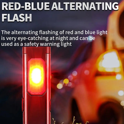 Rechargeable 550LM LED Keychain Flashlight — Mini Pocket Torch Lantern with Magnet for Emergency & Work