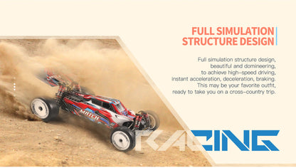 Wltoys 104001 RTR 1/10 4WD RC Car – 2.4G High-Speed Remote Control Drift & Off-Road Climbing Metal Vehicle, 45km/h