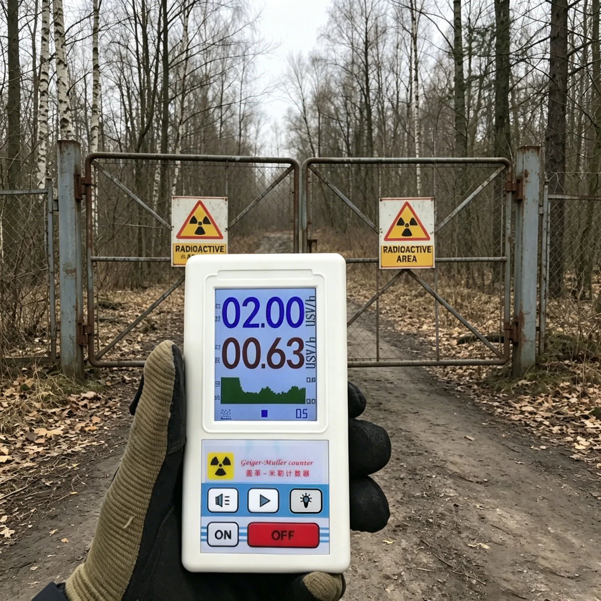 BR-6 Geiger Counter Personal Dosimeter - LCD X-Ray, Beta & Gamma Radiation Detector for Radioactive Testing