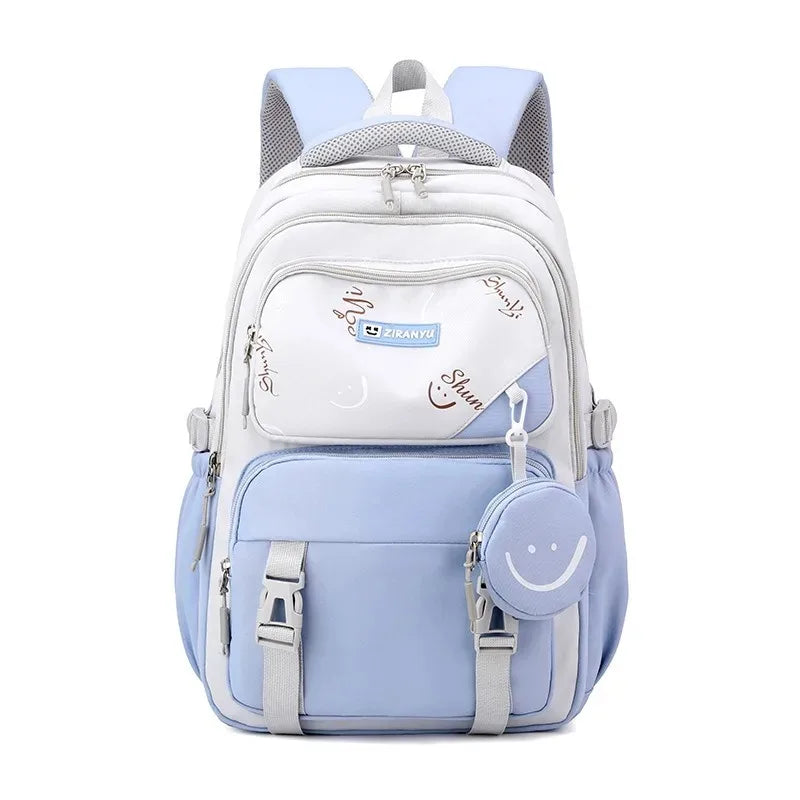 Girls Elementary School Backpack (Ages 7–12) – Primary Student Bookbag for Teens & Kids, Lightweight Shoulder School Bag