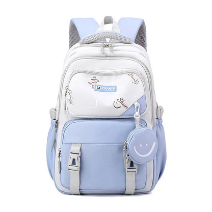 Girls Elementary School Backpack (Ages 7–12) – Primary Student Bookbag for Teens & Kids, Lightweight Shoulder School Bag