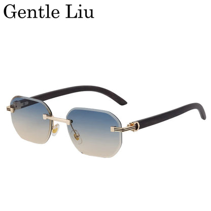 Vintage Square Rimless Sunglasses for Men 2026 – Luxury Frameless Punk Style UV400 Anti Blue Light Eyewear & Prescription Glasses