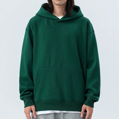 480gsm Heavyweight Cotton Fleece Hoodie – Unisex Plus Velvet Thick Pullover Sweatshirt with Hood