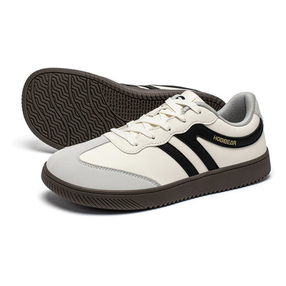HOBIBEAR Unisex Wide Toe Sneakers – Retro Casual Lace-Up Leather Shoes for Men & Women