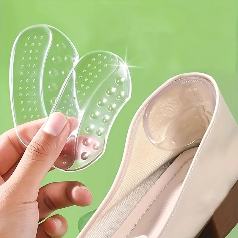 Silicone Heel Grips Cushions — Anti-Slip Heel Pads for Women & Men, Comfort Inserts Foot Care Protectors
