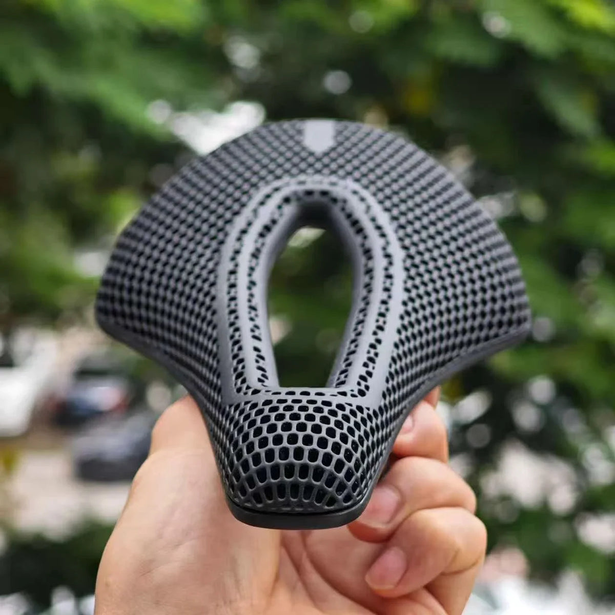 GOLDIX 3D Printed Carbon Bicycle Saddle - Ultralight Breathable Honeycomb Seat for MTB & Road Racing