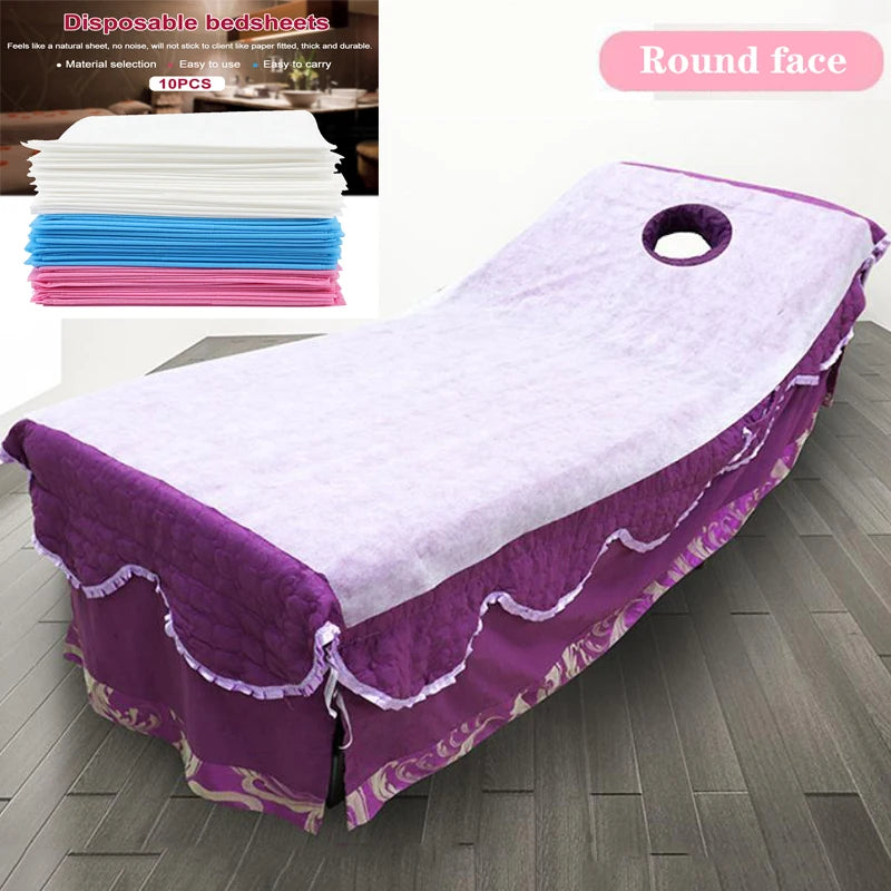 10pcs Non-Woven Disposable Bed Sheets - 7.87x31.5inch Breathable Covers for Spa, Massage, Travel, Hotel, Hospital