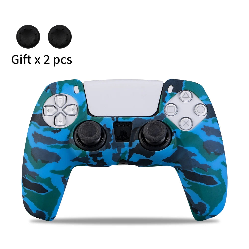Protective Silicone Cover for PS5 Controller – Anti-Slip Skin Case with Thumb Grips for PS5 Slim Gamepad