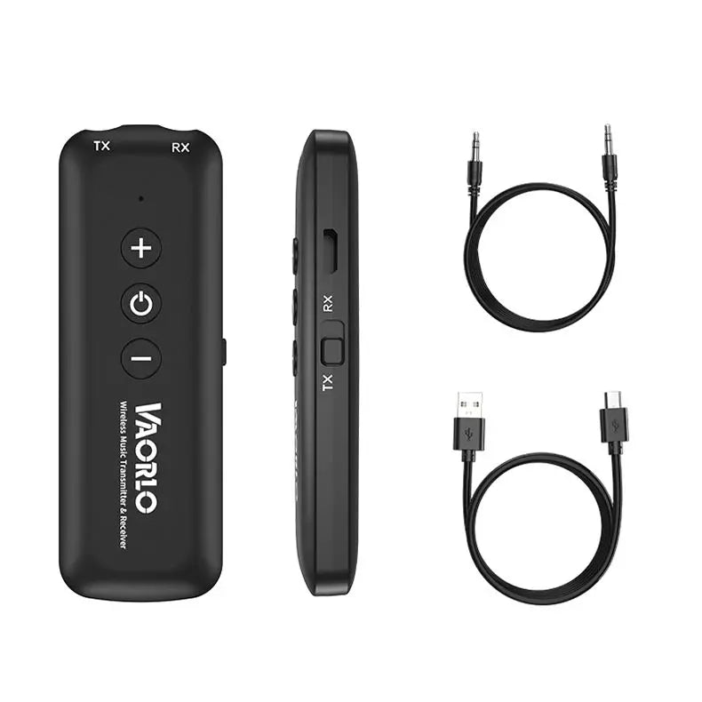 3 in 1 Bluetooth 5.3 Audio Receiver & Transmitter – 3.5mm AUX, USB Wireless Adapter with Mic for TV, PC, Headphones & Car