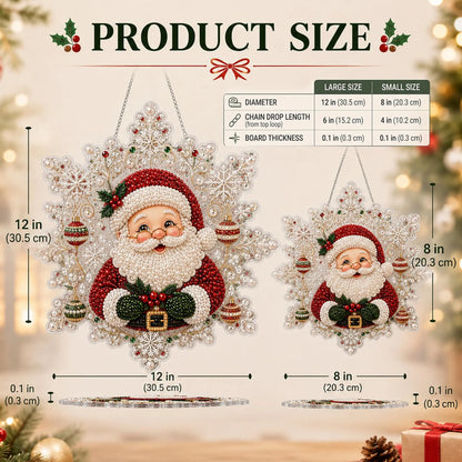 Santa Claus Pearl Diamond Painting Kit - DIY Christmas Hanging Craft & Wall Decor